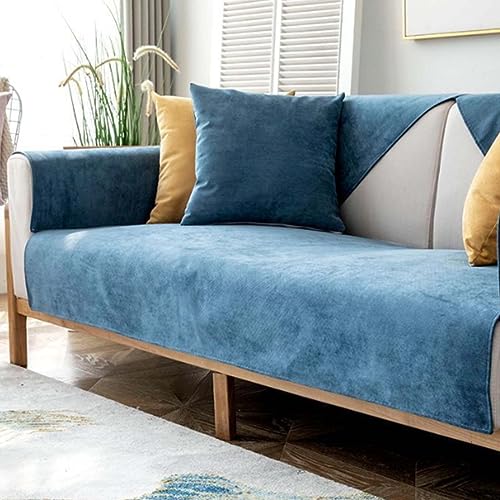 MTHGH Sofabezug Anti Rutsch Vintage Design Sofaschutz Sofaschoner,Hund Katze Überwurf Hundedecke Ecksofa Sofa Schutzdecke Schonbezug Sofa Abdeckung Sofaüberwurf (Dark Blue A, Kissenbezug（45x45cm）) von MTHGH