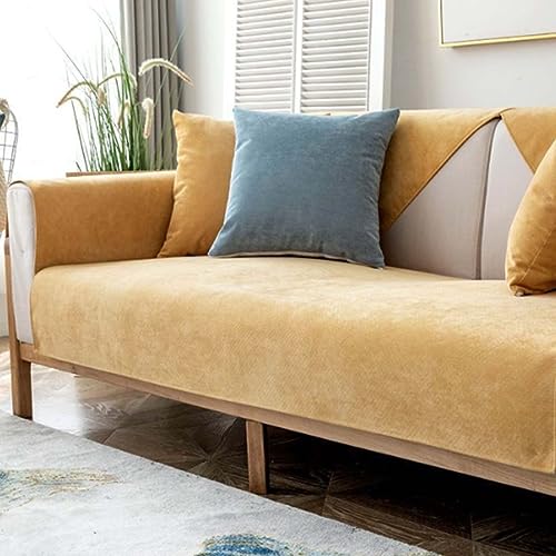 MTHGH Sofabezug Anti Rutsch Vintage Design Sofaschutz Sofaschoner,Hund Katze Überwurf Hundedecke Ecksofa Sofa Schutzdecke Schonbezug Sofa Abdeckung Sofaüberwurf Couchhusse (Yellow E, 110x160cm) von MTHGH