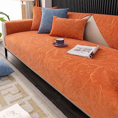 MTHGH Sofabezug Couch Bezug L-Form Sofaschoner rutschfest Sofaschutz Wasserdicht Sofa Schutzdecke Sofa Schutz Hund Kratzschutz Katze Sofa Auflagen,orange-90x160cm von MTHGH