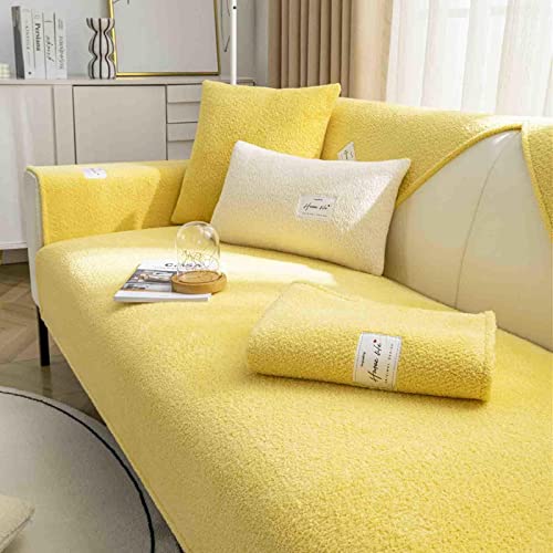 MTHGH Sofabezug Sofabezug L Form Sofaschoner rutschfest Sofaschutz Hund Waschbarer Sofabezug Wohnzimmermöbelschutzbezug Ecksofabezug/sofaüberwurf,yellow-90x120cm von MTHGH