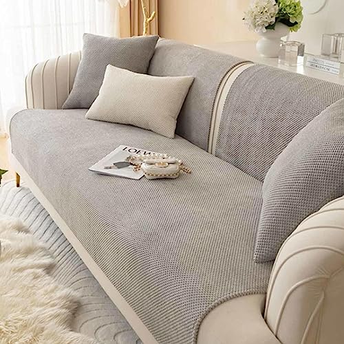 MTHGH Sofabezug Sofaschoner Couchbezug L Form rutschfeste Sofaschutz Wasserdichter Sofasitzbezug Sofa Sitzkissenbezug Sofa Überwurfdecke,grey-90x240cm von MTHGH