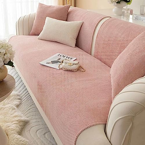 MTHGH Sofabezug Sofaschoner Couchbezug L Form rutschfeste Sofaschutz Wasserdichter Sofasitzbezug Sofa Sitzkissenbezug Sofa Überwurfdecke,pink-70x210cm von MTHGH