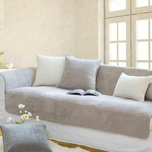 MTHGH Sofabezug rutschfeste Sofadecke，sofaschutz1 2 3 4-Seater L Shape Sofaschoner,Hund Katze Überwurf Hundedecke Ecksofa Sofa Schutzdecke Sofaschutz Hund Kratzschutz Katze (L, 110x240cm) von MTHGH