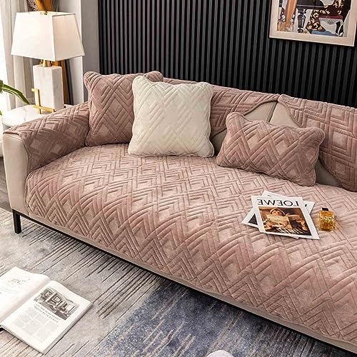 MTHGH Sofabezug rutschfeste Sofadecke，sofaschutz1 2 3 4-Seater L Shape Sofaschoner,Hund Katze Überwurf Hundedecke Ecksofa Sofa Schutzdecke Sofaschutz Hund Kratzschutz Katze (Camel, 110x160cm) von MTHGH