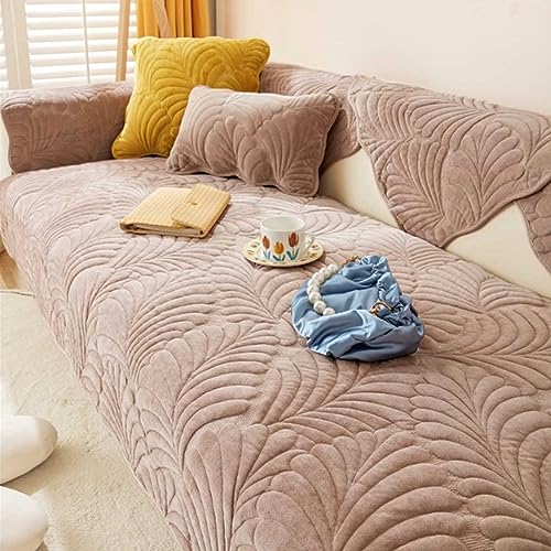 MTHGH Sofabezug rutschfeste Sofadecke，sofaschutz1 2 3 4-Seater L Shape Sofaschoner,Hund Katze Überwurf Hundedecke Ecksofa Sofa Schutzdecke Sofaschutz Hund Kratzschutz Katze (camel2, 90x180cm) von MTHGH