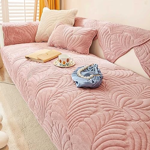 MTHGH Sofabezug rutschfeste Sofadecke，sofaschutz1 2 3 4-Seater L Shape Sofaschoner,Hund Katze Überwurf Hundedecke Ecksofa Sofa Schutzdecke Sofaschutz Hund Kratzschutz Katze (pink, 110x160cm) von MTHGH