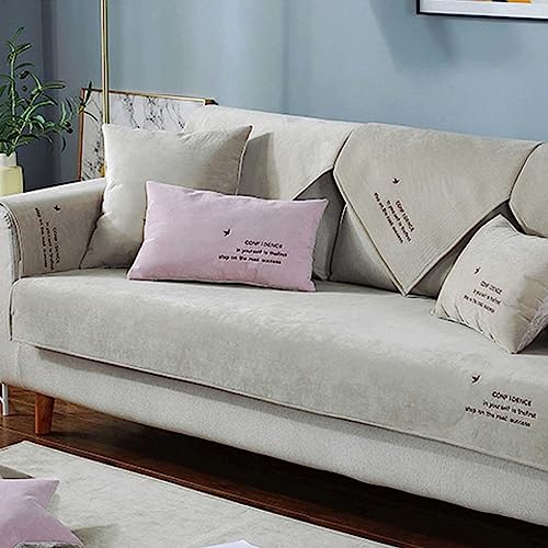 MTHGH Sofaschoner L Form Sofabezug 3/4/2/1 Sitzer Sofaschutz rutschfest Sofa-sitzkissenbezug Wasserdicht Couchschoner Katze/Hunde Schonerdecken,beige-70x150cm von MTHGH