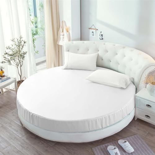 MTHGH Spannbettlaken Rund Matratzenbezug Wasserdichtes Matratzen Topper Matratzenschoner Weich Und Atmungsaktiv Bettlaken Bed Sheets BettwäSche Mattress Protector(#2,200x200CM) von MTHGH
