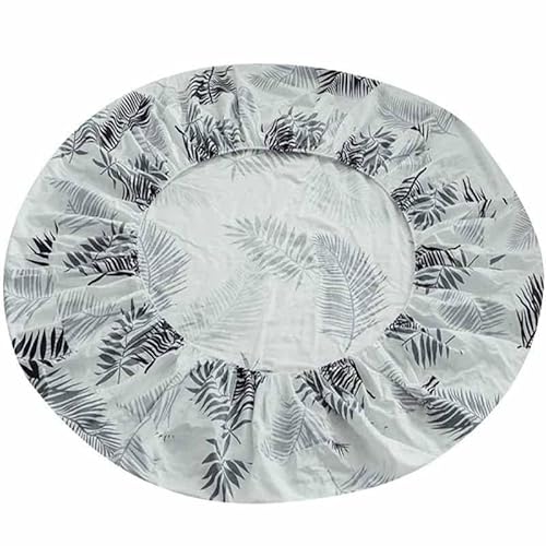 MTHGH Spannbettlaken Rund Matratzenschoner Matratzenauflage Runder Matratzen Topper Spannbettlaken Boxspringbett Atmungsaktiv Mattress Protector(1,Diameter200cm) von MTHGH