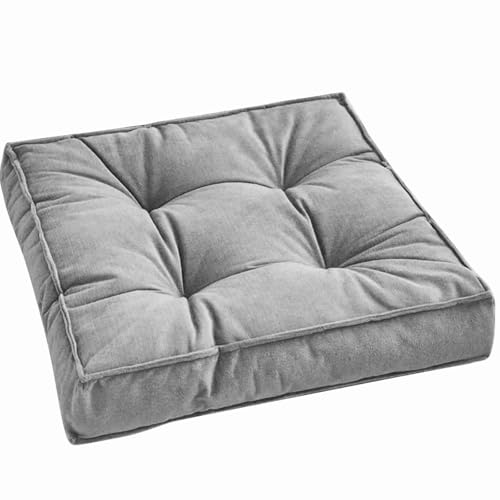MTHGH Stuhlkissen Sitzkissen 45 * 45cm Futonmatte Tatami-Matte Langzeit-Sitzbodenstuhlmatte Büro-Esszimmerstuhlmatte Sitzauflagen Gartenmöbel Kissen für drinnen und draußen(A) von MTHGH