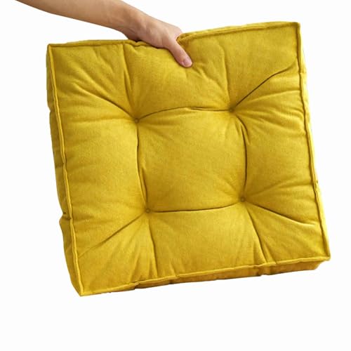 MTHGH Stuhlkissen Sitzkissen 45 * 45cm Futonmatte Tatami-Matte Langzeit-Sitzbodenstuhlmatte Büro-Esszimmerstuhlmatte Sitzauflagen Gartenmöbel Kissen für drinnen und draußen(A) von MTHGH