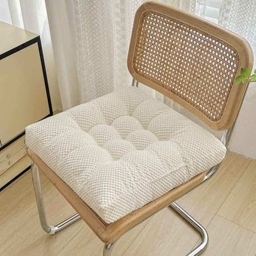 MTHGH Stuhlkissen Sitzkissen 45 * 45cm Futonmatte Tatami-Matte Langzeit-Sitzbodenstuhlmatte Büro-Esszimmerstuhlmatte Sitzauflagen Gartenmöbel Kissen für drinnen und draußen(A) von MTHGH