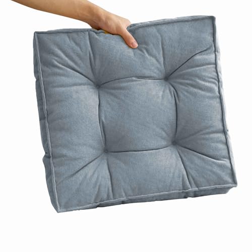 MTHGH Stuhlkissen Sitzkissen 45 * 45cm Futonmatte Tatami-Matte Langzeit-Sitzbodenstuhlmatte Büro-Esszimmerstuhlmatte Sitzauflagen Gartenmöbel Kissen für drinnen und draußen(B) von MTHGH