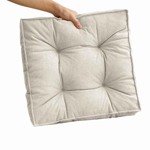 MTHGH Stuhlkissen Sitzkissen 45 * 45cm Futonmatte Tatami-Matte Langzeit-Sitzbodenstuhlmatte Büro-Esszimmerstuhlmatte Sitzauflagen Gartenmöbel Kissen für drinnen und draußen(E) von MTHGH