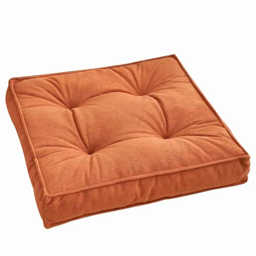 MTHGH Stuhlkissen Sitzkissen 45 * 45cm Futonmatte Tatami-Matte Langzeit-Sitzbodenstuhlmatte Büro-Esszimmerstuhlmatte Sitzauflagen Gartenmöbel Kissen für drinnen und draußen(F) von MTHGH