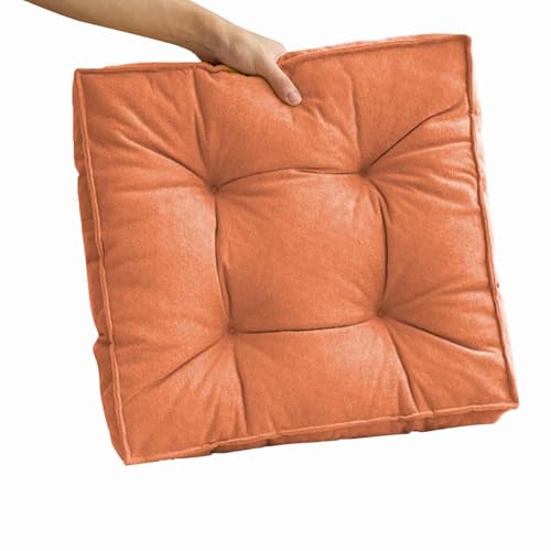 MTHGH Stuhlkissen Sitzkissen 45 * 45cm Futonmatte Tatami-Matte Langzeit-Sitzbodenstuhlmatte Büro-Esszimmerstuhlmatte Sitzauflagen Gartenmöbel Kissen für drinnen und draußen(F) von MTHGH