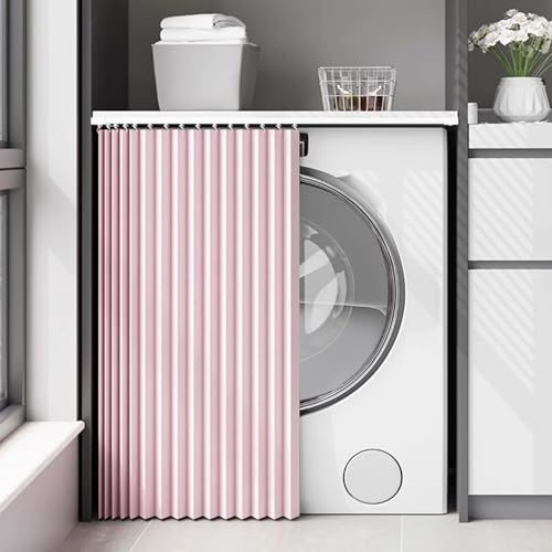 MTHGH Vorhang Küchenschrank Schrankvorhang Zum Schieben Schrank Vorhang Mit Schiene Vorhang Für Regal Selbstklebend Faltbarer Unsichtbarer Verdunklungsvorhänge(#2,W100xH170cm) von MTHGH