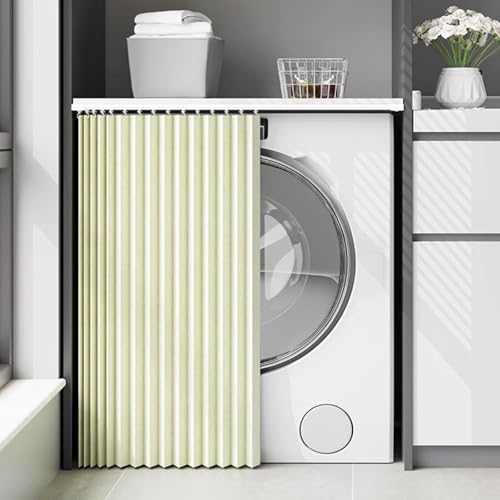 MTHGH Vorhang Küchenschrank Schrankvorhang Zum Schieben Schrank Vorhang Mit Schiene Vorhang Für Regal Selbstklebend Faltbarer Unsichtbarer Verdunklungsvorhänge(#3,W90xH130cm) von MTHGH