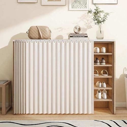 MTHGH Vorhang Küchenschrank Schrankvorhang Zum Schieben Vorhang Für Regal Schrank Vorhang Selbstklebend Verdunklungsvorhänge Vorhang Für Schiene Vorhang Regal(#2,W70xH80cm) von MTHGH