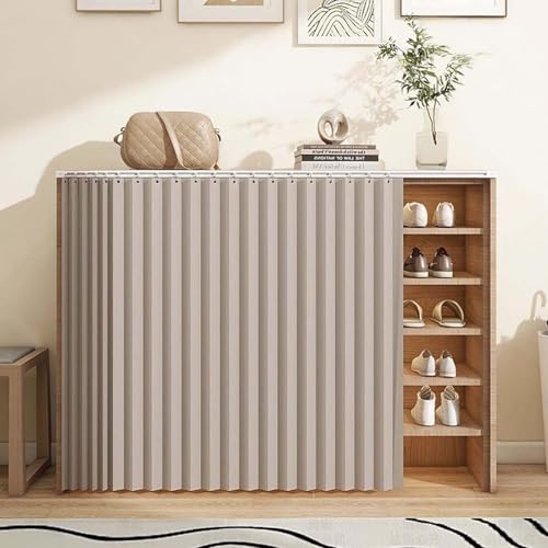 MTHGH Vorhang Küchenschrank Schrankvorhang Zum Schieben Vorhang Für Regal Schrank Vorhang Selbstklebend Verdunklungsvorhänge Vorhang Für Schiene Vorhang Regal(#3,W80xH120cm) von MTHGH