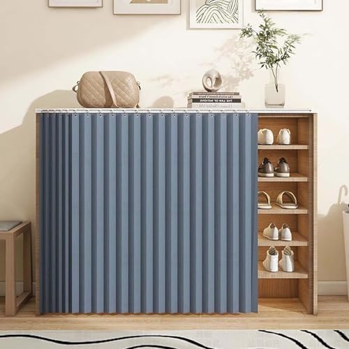 MTHGH Vorhang Küchenschrank Schrankvorhang Zum Schieben Vorhang Für Regal Schrank Vorhang Selbstklebend Verdunklungsvorhänge Vorhang Für Schiene Vorhang Regal(#4,W80xH120cm) von MTHGH