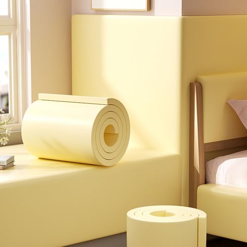 MTHGH Wandpaneele Gepolstert 200cm Wandschutz Kinderzimmer Bett Wandkissen Selbstklebend Wandpolster Bett Antikollision Polsterpaneel Wand Kantenschutz Wall Panels(#2,20x200cm/2 Rolls) von MTHGH