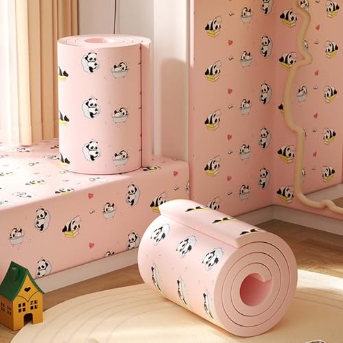 MTHGH Wandpaneele Gepolstert 200cm Wandschutz Kinderzimmer Bett Wandkissen Selbstklebend Wandpolster Bett Antikollision Polsterpaneel Wand Kantenschutz Wall Panels(#25,20x200cm/1 roll) von MTHGH