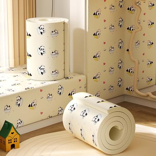 MTHGH Wandpaneele Gepolstert 200cm Wandschutz Kinderzimmer Bett Wandkissen Selbstklebend Wandpolster Bett Antikollision Polsterpaneel Wand Kantenschutz Wall Panels(#27,20x200cm/4 Rolls) von MTHGH