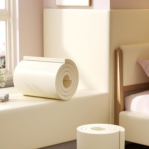 MTHGH Wandpaneele Gepolstert 200cm Wandschutz Kinderzimmer Bett Wandkissen Selbstklebend Wandpolster Bett Antikollision Polsterpaneel Wand Kantenschutz Wall Panels(#3,20x200cm/4 Rolls) von MTHGH