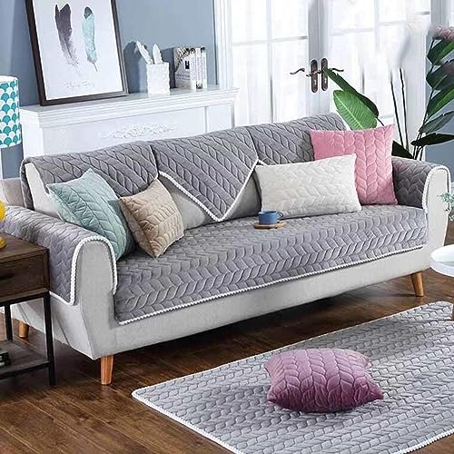 MTHGH sofabezug ecksofa I Form sofaschoner rutschfest Hund Katze sofaüberwurf Decke ecksofa wasserdicht sofahusse gelten3/2/4/1sitzer,Gray-Pillowcase(45x45cm) von MTHGH