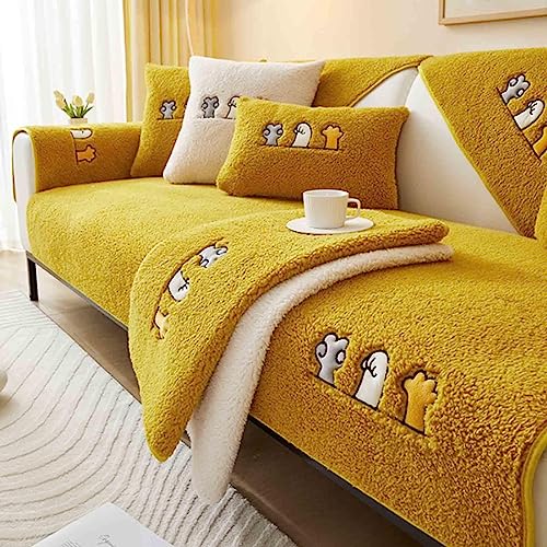 MTHGH sofaschutz，Samt rutschfest l Form 1 2 3 4 Sitzer Sofabezug ，sofaschoner Katze Hund Decke ecksofa Outdoor Sofa Überwurf,C-110x240cm von MTHGH