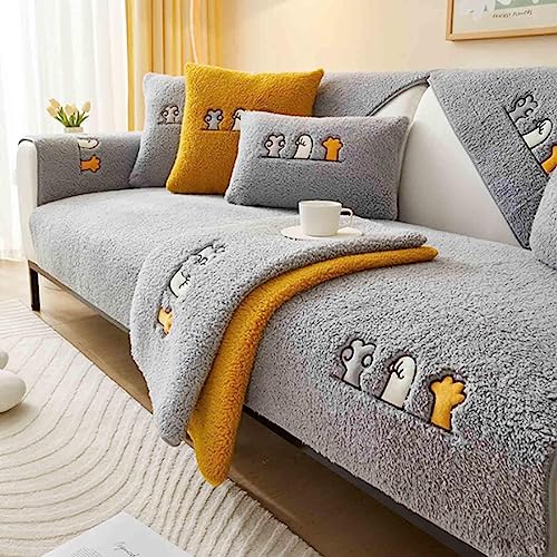 MTHGH sofaschutz，Samt rutschfest l Form 1 2 3 4 Sitzer Sofabezug ，sofaschoner Katze Hund Decke ecksofa Outdoor Sofa Überwurf,D-Kissenbezug（45x45cm） von MTHGH