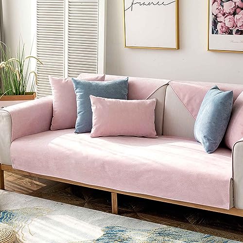 Sofabezug Anti Rutsch Vintage Design Sofaschutz Sofaschoner,hund Katze Überwurf Hundedecke Ecksofa Sofa Schutzdecke Schonbezug Sofa Abdeckung Sofaüberwurf Couchhusse (pink G, Kissenbezug（45x45cm）) von MTHGH