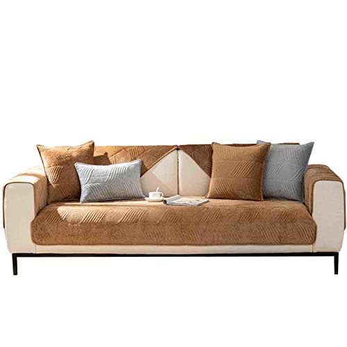 Sofabezug Aus Samt Mit Einfarbigem Muster, Rutschfester Sofabezug, Geeignet Für L-Form/u-Form/ecksofa, 1/2/3/4-sitzer-sofa, Anti-Katzen- Und Hundekratzer,U-110x240cm Sofabezug Aus Samt Mit Einfarbigem Muster, Rutschfester Sofabezug, Geeignet Für L-Form/u-Form/ecksofa, 1/2/3/4-sitzer-sofa, Anti-Katzen- Und Hundekratzer,U-110x240cm von MTHGH