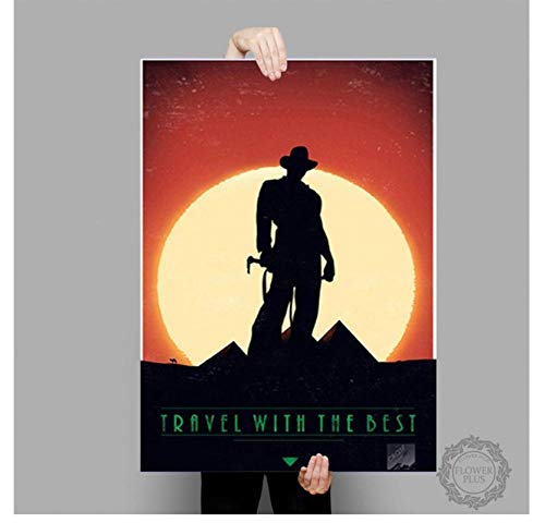 Plakat Indiana Jones Plakat Abenteuer Klassiker Filmplakate Und Drucke Leinwand Malerei Wandkunst Bild Wohnkultur 50 * 70Cm No Frame von MTHONGYAO