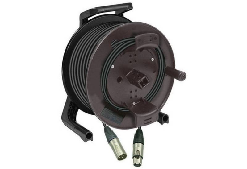 MTI Lampen-Verbindungskabel, Kabeltrommel 50m DMX m.3-p.XLR-Steckern auf Trommel - DMX Kabel von MTI