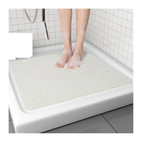 Badematte rutschfest 1Pc Badezimmer Anti-Rutsch-Matte Wasserdicht Dusche Matte Weiche Massage Hause Bad Küche PVC Waschbar Schnell Trocknend Boden Teppich(White,40x80cm) von MTKSFDC