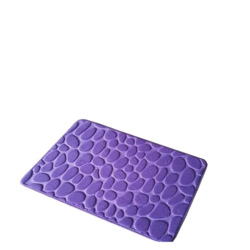 MTKSFDC Badematte rutschfest Geprägte Badezimmer-Badematte, Korallenvlies, Rutschfester Teppich in der Badewanne, Bodenteppich, Duschraum, Fußmatte, Memory-Schaum-Pad(Purple,40x60cm) von MTKSFDC