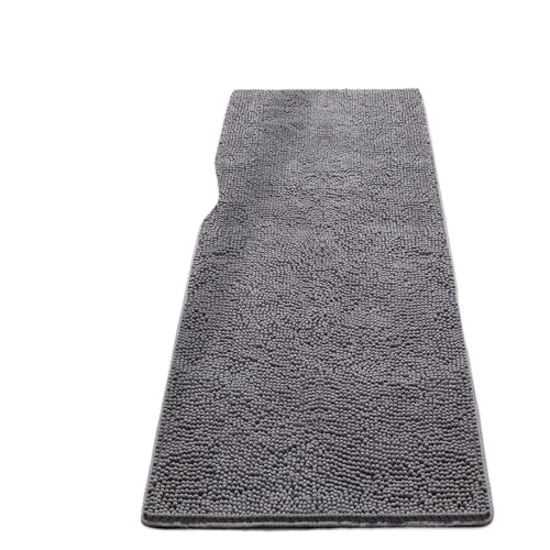 MTKSFDC Badematte rutschfest Verdickte Badezimmer-Anti-Rutsch-Badematte mit wasserabsorbierendem Badezimmerteppich, Eingangskorridor-Fußmatten-Teppich(Grey,61cmx92cm) von MTKSFDC