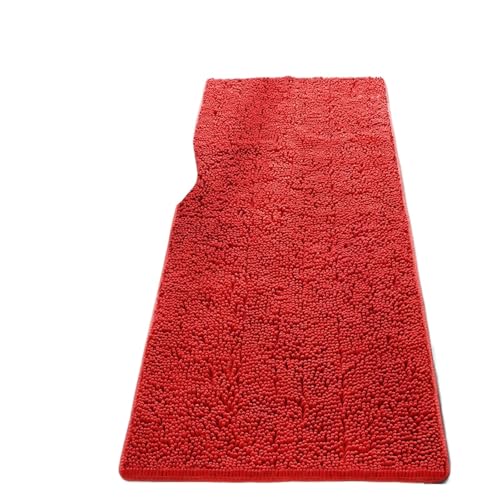 MTKSFDC Badematte rutschfest Verdickte Badezimmer-Anti-Rutsch-Badematte mit wasserabsorbierendem Badezimmerteppich, Eingangskorridor-Fußmatten-Teppich(Red,61cmx152cm) von MTKSFDC