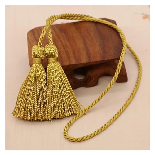 MTKSFDC Gardinen Raffhalter 5 Stück Vorhang-Raffhalter mit Quasten, Raumzubehör, Raffhalter, Seil, Vorhang-Raffhalter, handgefertigte Vorhanghalter aus Polyester(Ginger) von MTKSFDC