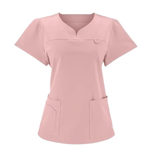MTKSFDC Kasacks Damen Pflege Schmal geschnittene elastische Peeling-Sets for Operationssaal-Uniform, Peeling-Uniform for Krankenschwestern, einfarbiger Anzug(Beige2,M) von MTKSFDC