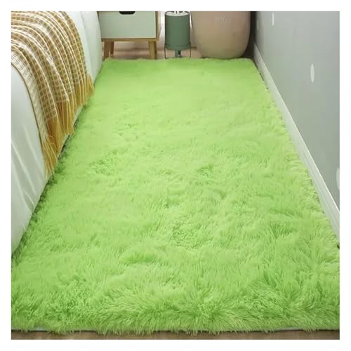 MTKSFDC Schlafzimmer Teppich Nacht Plüsch Teppich Boden Wohnzimmer Kaffee Tisch Schlafzimmer Haushalt Matte Teppich Wohnkultur Schönes Zimmer Mädchen Kinder Haustier(Fruit Green,120x200cm) von MTKSFDC