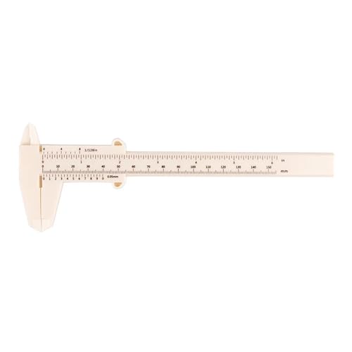 Messschieber Digital Caliper Electronic Plastic Calipers Vernier Measuring Tools Carpentry Tool Ruler Large Screen Pachometer Digital Caliber(150mm Beige) von MTKSFDC