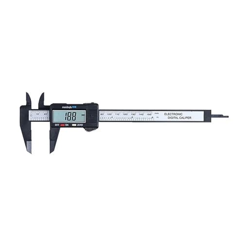 Messschieber Digital Caliper Electronic Plastic Calipers Vernier Measuring Tools Carpentry Tool Ruler Large Screen Pachometer Digital Caliber(150mm Black) von MTKSFDC