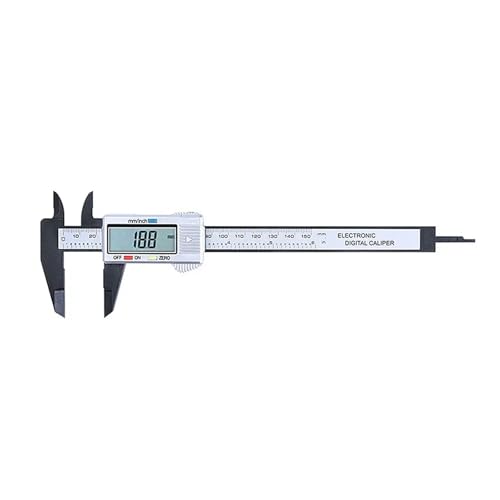 Messschieber Digital Caliper Electronic Plastic Calipers Vernier Measuring Tools Carpentry Tool Ruler Large Screen Pachometer Digital Caliber(150mm Silver) von MTKSFDC