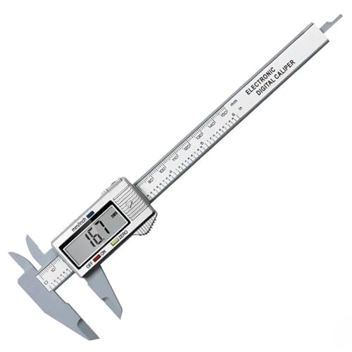 Messschieber Vernier Caliper 150mm Plastic Calipers Gauge Measuring Tools 150mm Vernier Caliper Aperture Depth Diameter Measure Tool(Silver) von MTKSFDC