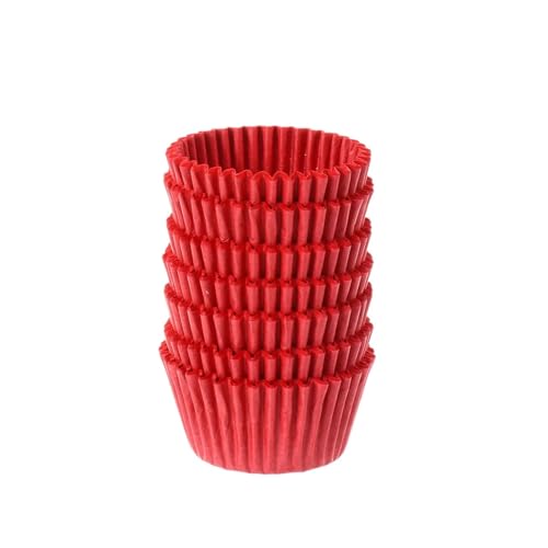 Muffins PapierföRmchen 1000PCS Mini Bunte Schokolade Papier Kuchen Cupcake Liner Backen Muffin Box Tasse Fall Party Tablett Kuchen Form Dekorieren Werkzeuge(Red,S) von MTKSFDC