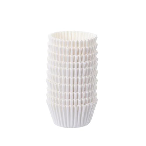 Muffins PapierföRmchen 1000PCS Mini Bunte Schokolade Papier Kuchen Cupcake Liner Backen Muffin Box Tasse Fall Party Tablett Kuchen Form Dekorieren Werkzeuge(White,M) von MTKSFDC