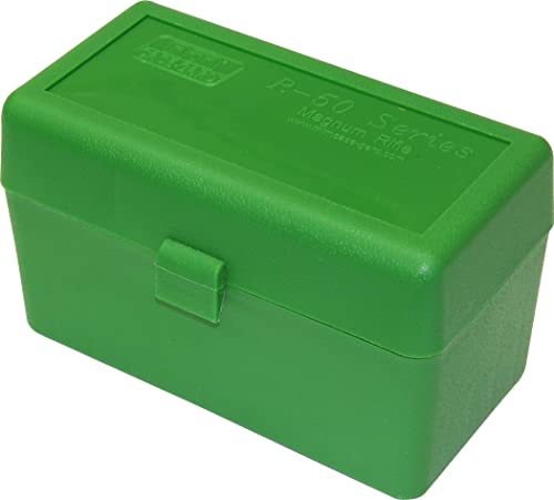MTM 50 Round Rifle Ammunition Box RLLD-50 Green (RLLD-50) von MTM